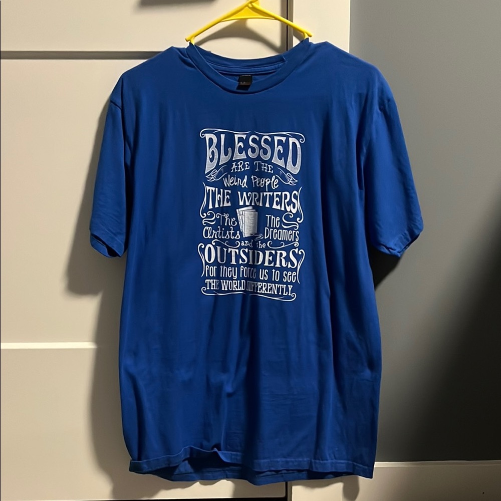 Tultex Blue Short Sleeve Tee with Graphic Design